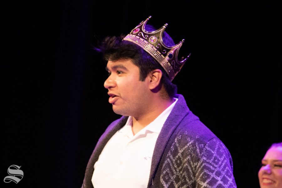 Ivan Castillo starts the Transition Mentors routine which was shockerland themed during Songfest on Saturday, Oct. 26 at the Orpheum Theatre.