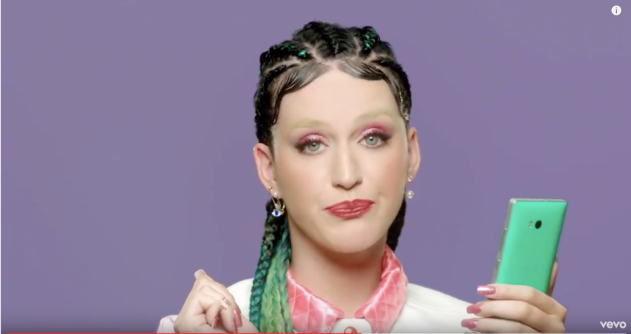 Katy Perry sporting cornrows in the music video This is How We Do. Courtesy of Capitol Records