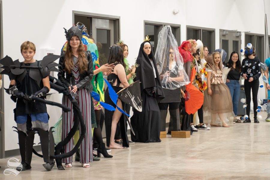 The WSU ShiftSpace grand re-opening features a wearable sculptures show put on by the students in a Foudation 3D design course. The event was held on Oct. 4, 2019 at the new location in Wichita’s Old Town district.