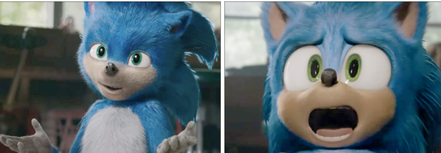 Left, the original animation of Sonic the Hedgehog. Right, Sonic after a $9.5 million renovation.