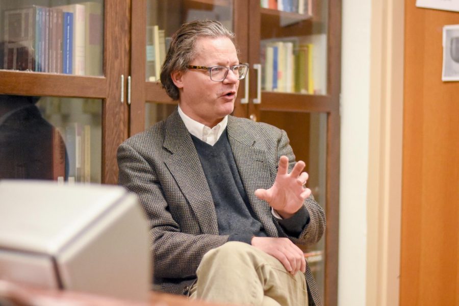 Anthropology professor Jens Kreinath speaks to The Sunflower during an interview on Jan. 13. Kreinath teaches the class Magic, Witchcraft, and Religion.