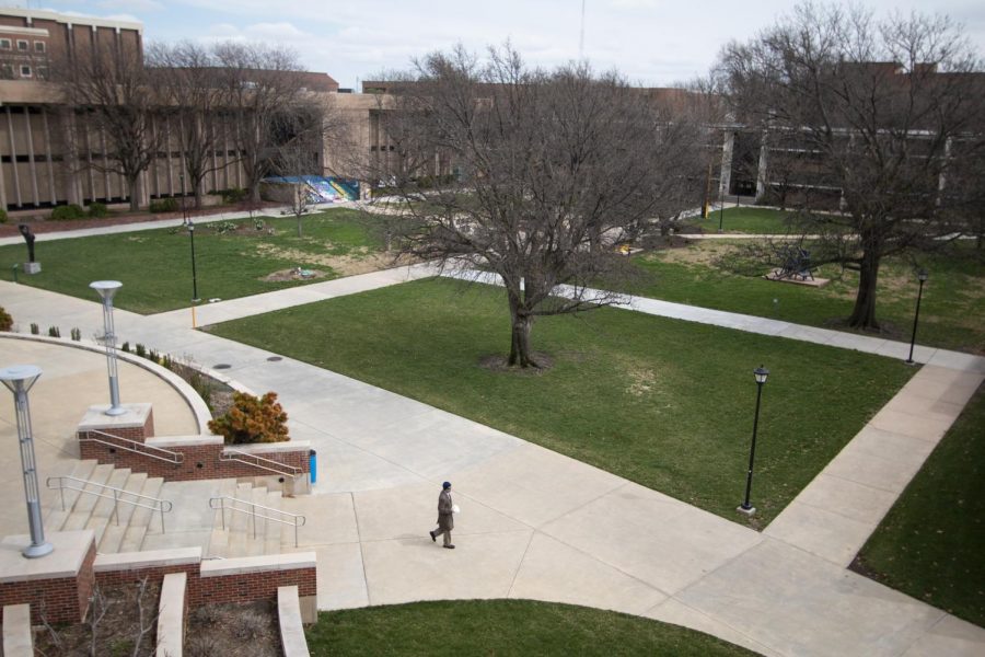 Wichita State campus on Monday, March 23, 2020.