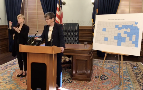 Kansas Gov. Laura Kelly announces a stay-at-home order effective Monday for the entire state.