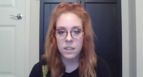 Masters Level Psychology Intern for Wichita State's Counseling and Prevention Services program Samantha Fulcher discusses mindful eating during a Keep Calm and Breathe livestream on April 13, 2020.