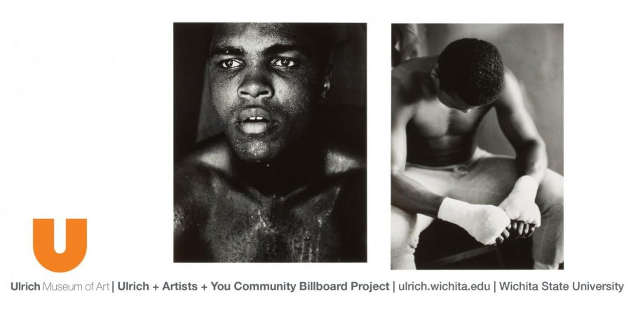 A+mock-up+of+a+potential+billboard+featuring+the+works+of+Kansas-born+artist+Gordon+Parks.+The+two+photographs+featured+are+of+boxer+Muhammad+Ali.