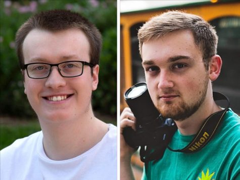 Daniel Caudill (left) is The Sunflower's next editor in chief. Noah Merrell (right) is the next advertising manager.