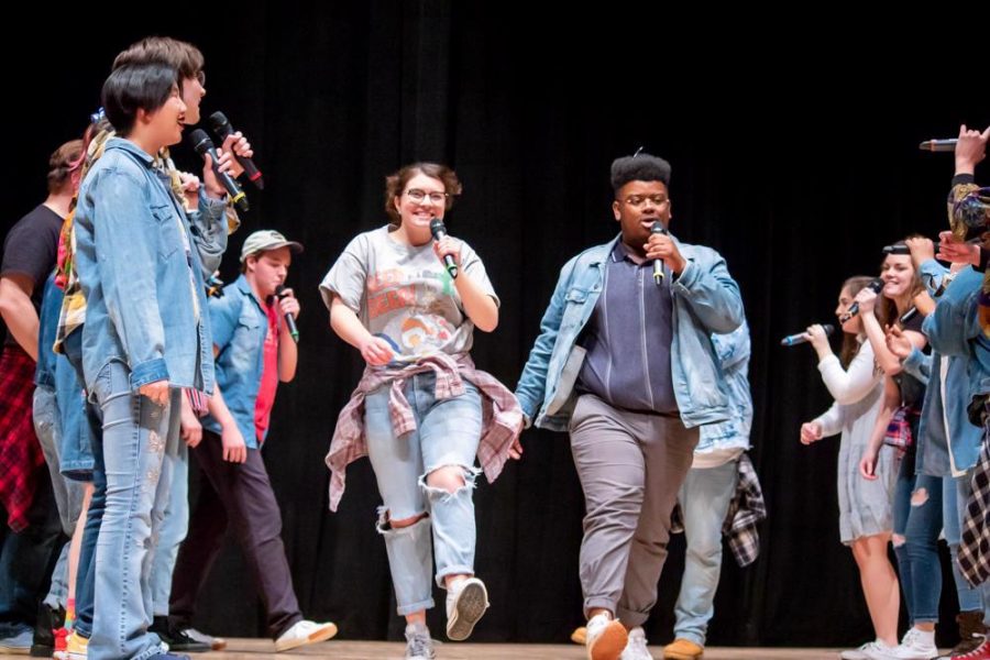 Shockapella performing at the International Championship of Collegiate A Cappella (ICCA), which took place at the beginning of this year. 
