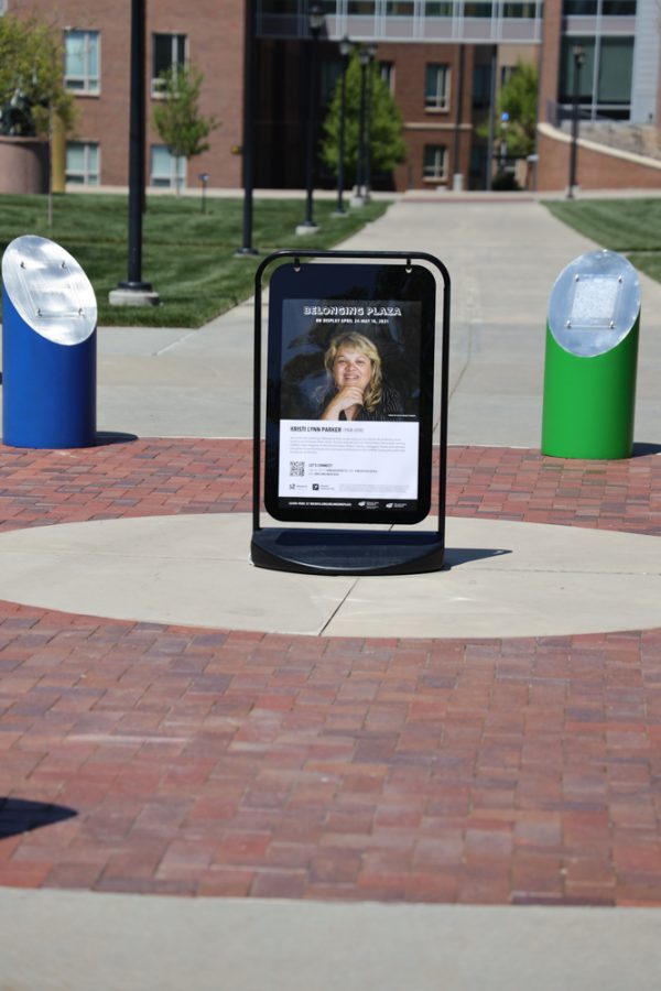 The launch of Belonging Plaza on April 24, 2021 east of Wiedemann Hall honoring Kristi Lynn Parker.