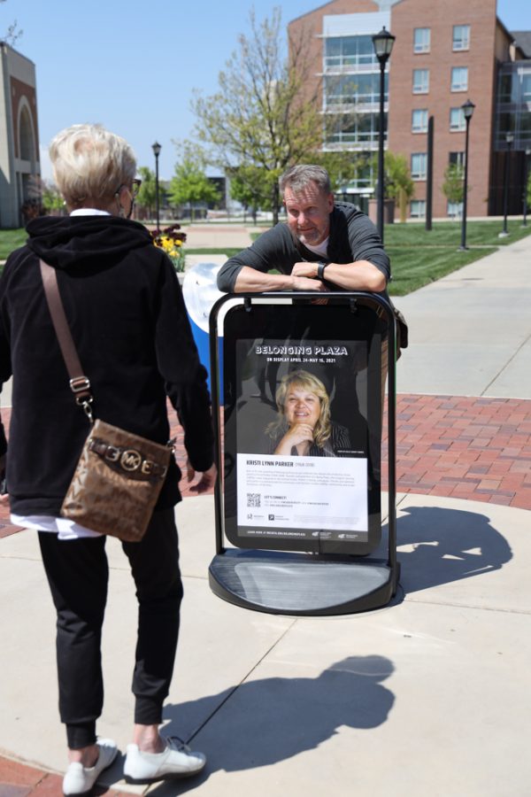 The launch of Belonging Plaza on April 24, 2021 east of Wiedemann Hall honoring Kristi Lynn Parker.