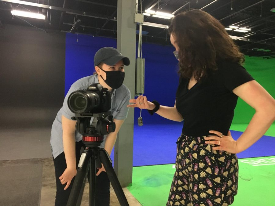 Olivia Gonzalez works with other students in her projects.