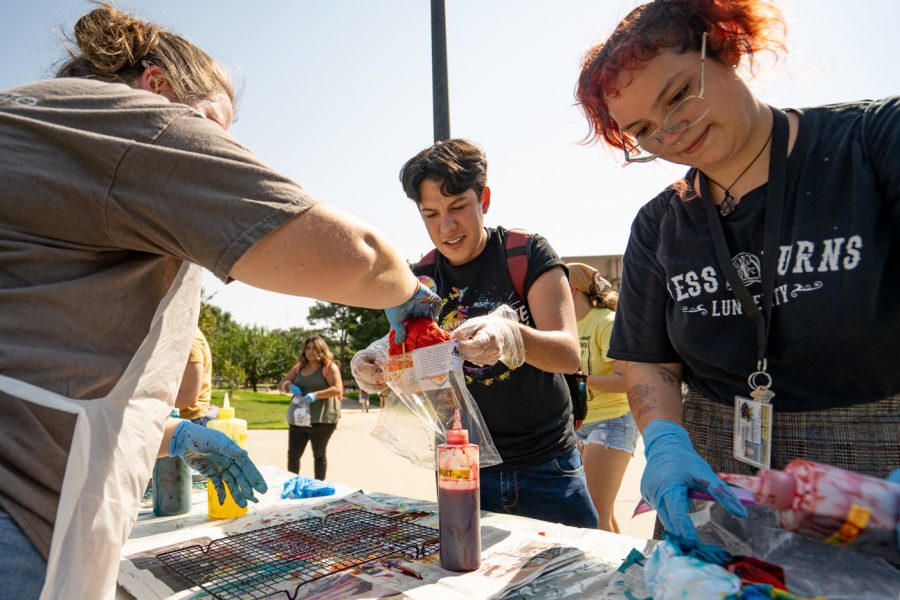 Senior Matias Insfran attends Tie-Dye Tuesday on Sept 7. The event was hosted by SAC in front of the RSC.