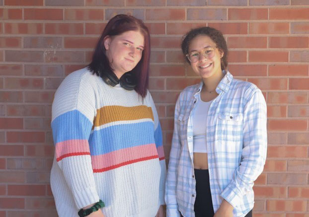 Mariah Bassett and Jay Newfield wear their favorite fall outfits on Oct. 6 2021.