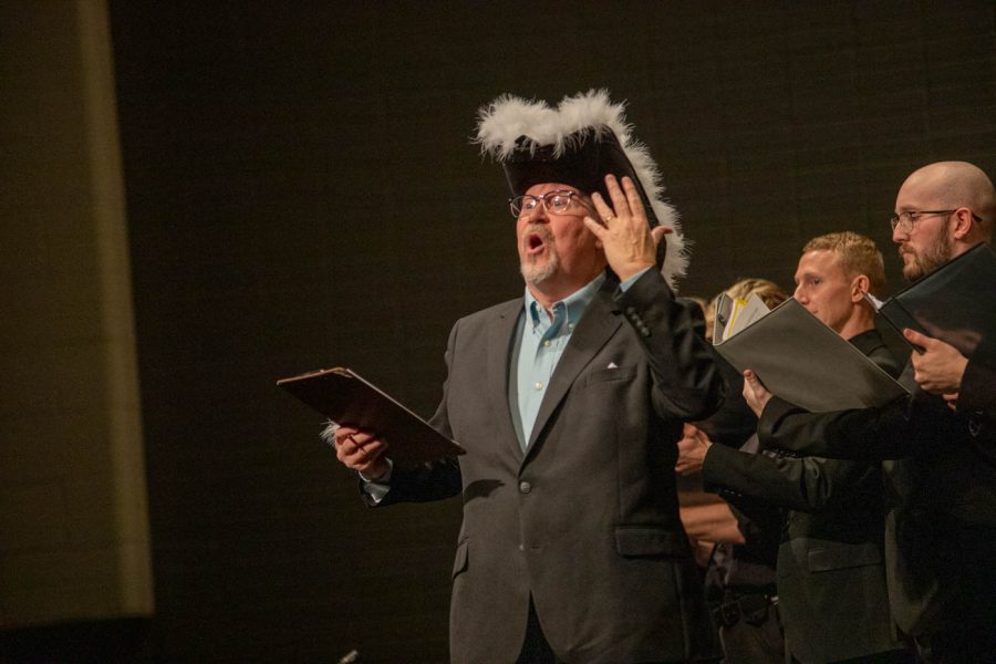 Opera singer Michael Sylvestor sings during the WSU symphony at the Miller Concert Hall on Oct. 27th