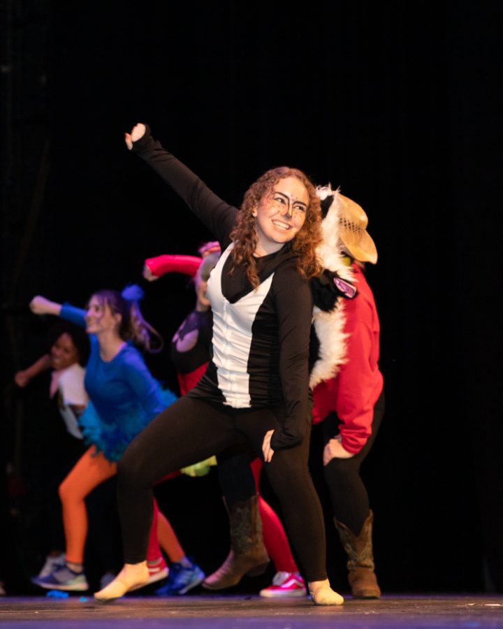 Bri Duncan of Alpha Phi sorority performs during Songfest on Nov 7 at the Orpheum Theatre.