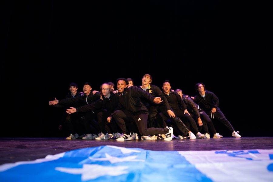 Phi Delta Theta members perform during Songfest on Nov 7 at the Orpheum Theatre.