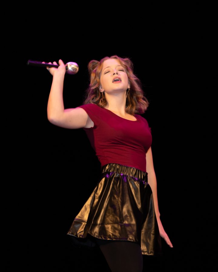 Paeten Howard of Delta Gamma sorority performs during Songfest on Nov 7 at the Orpheum Theatre.