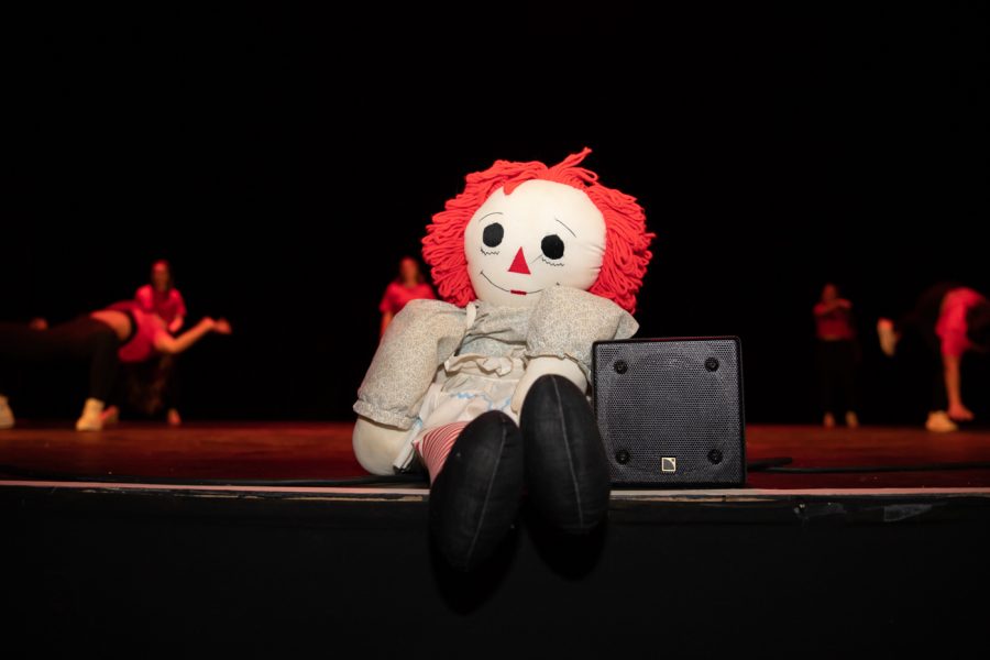 Delta Gamma sorority introduces a doll during their Songfest performance on Nov 7 at the Orpheum Theatre.