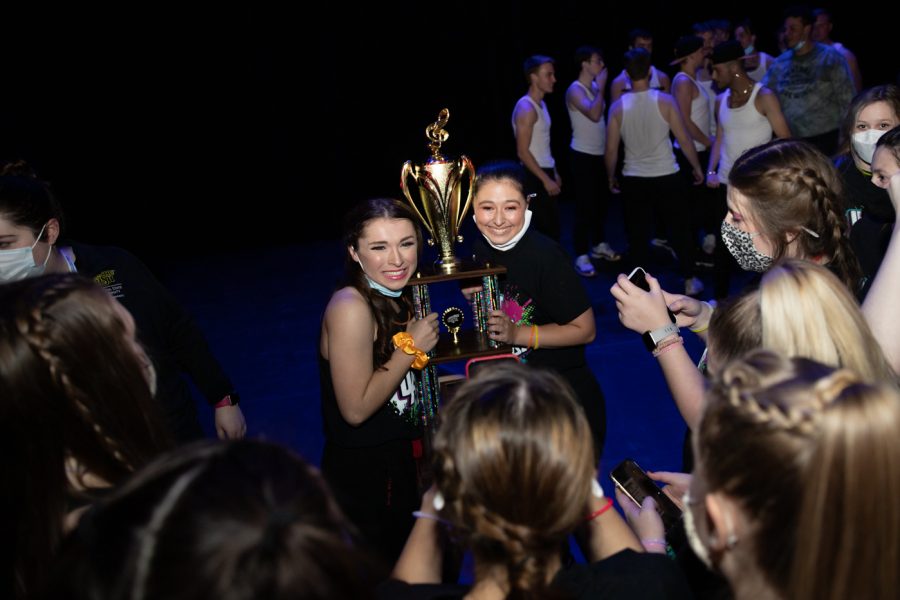 Delta Delta Delta sorority comes in first place with their Just Dance-themed performance. Songfest was held at the Orpheum Theatre on Nov 7.