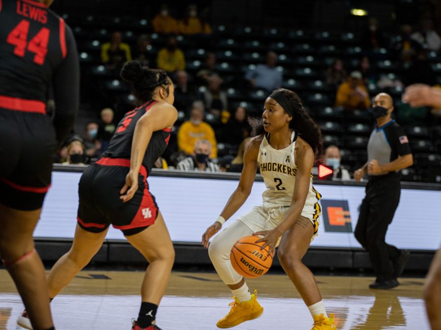 Senior Mariah McCully during the game against Houston at Charles Koch Arena on Jan. 5.