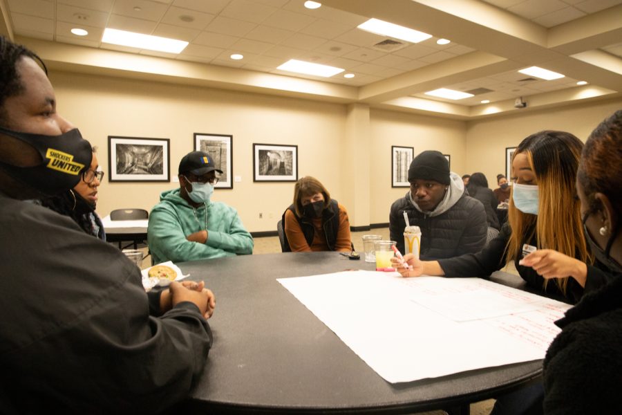 The Office of Diversity and Inclusion holds a meeting as part of Wichita States Black Excellence Living Learning Community, January 25th, 2022 at the RSC.