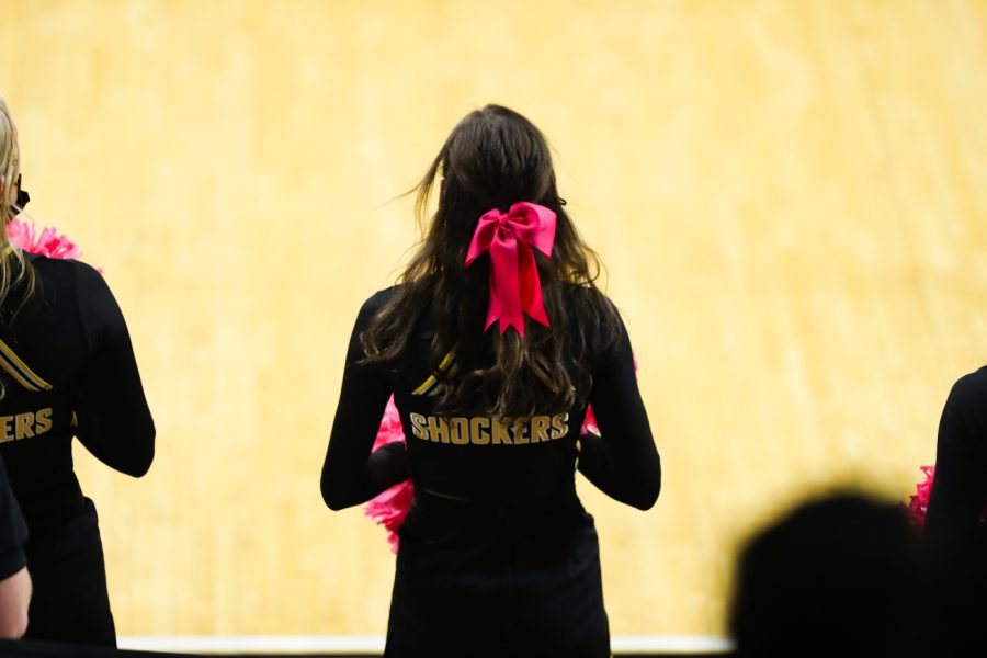 during the game against SMU at Charles Koch Arena on Feb. 12.