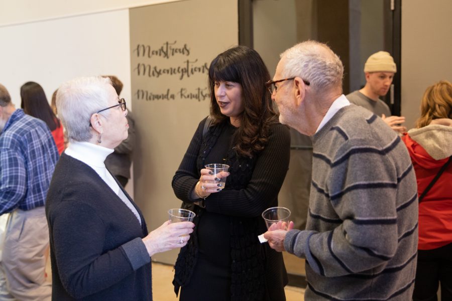 Museum-goers talk at the Summer 2022 Exhibition Opening Celebration on May 26.