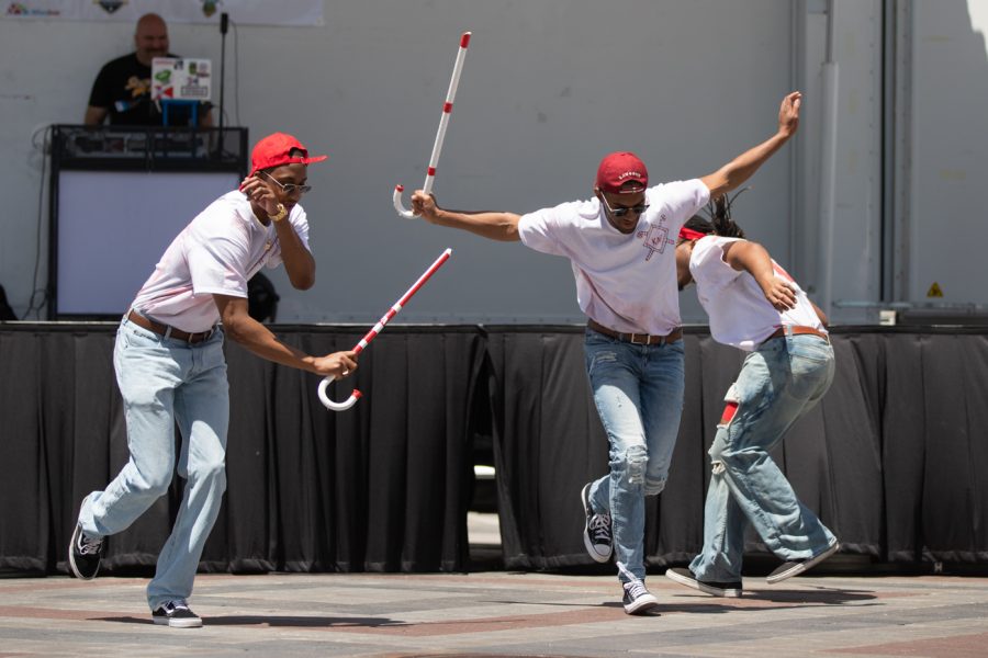 Kappa Alpha Psi members compete in the Riverfest Stroll Off Competition. The event was a historical and cultural component of Black and multicultural Greek life, where teams danced to crease a unified whole.