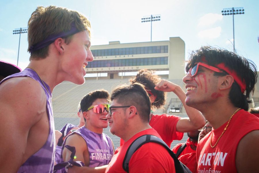 The College of Fine Arts and the College of Business compete to see who is the loudest and most energized. Clash of the Colleges was held on Aug. 26, 2022.