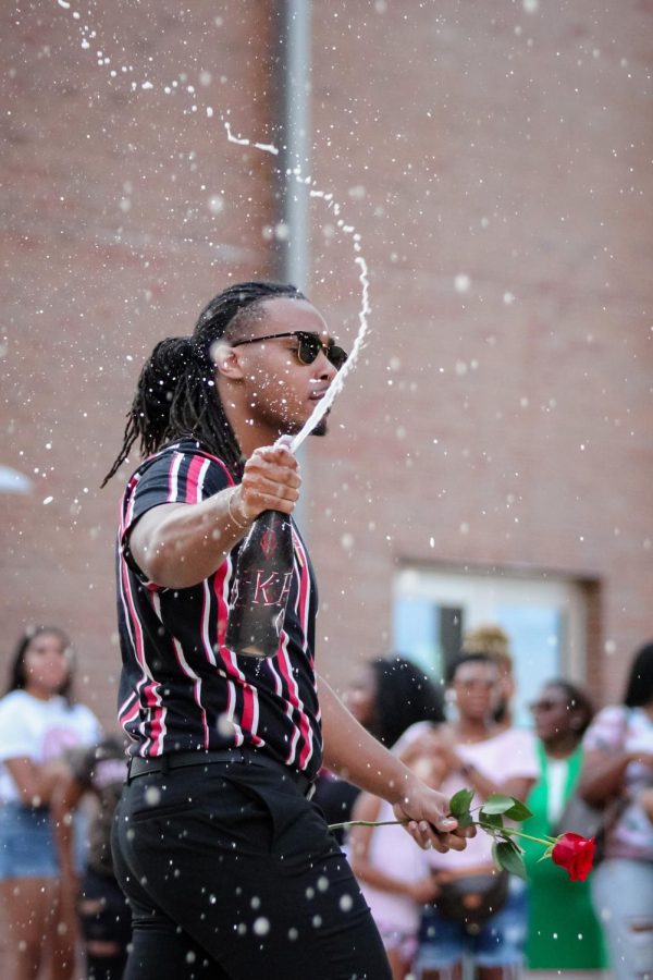 Kappa Alpha Psi Fraternity Inc. performs at the first annual NPHC Yard Show on Aug. 29, 2022.