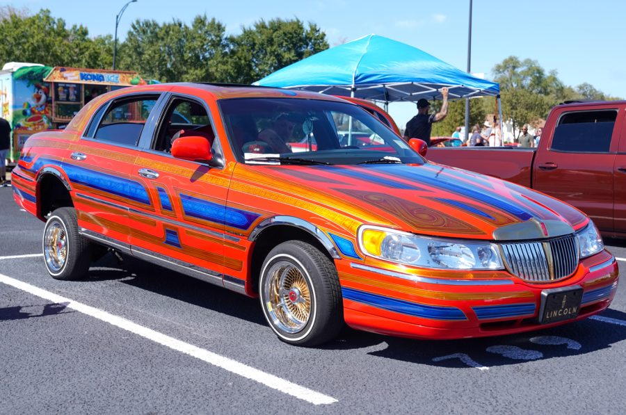Painted car at Show N’ Shine car show in parking Lot 1 between Hillside Avenue and the Duerksen Fine Arts Center on Sunday, Sept. 25. This event was hosted by The Honore Adversus Foundation.