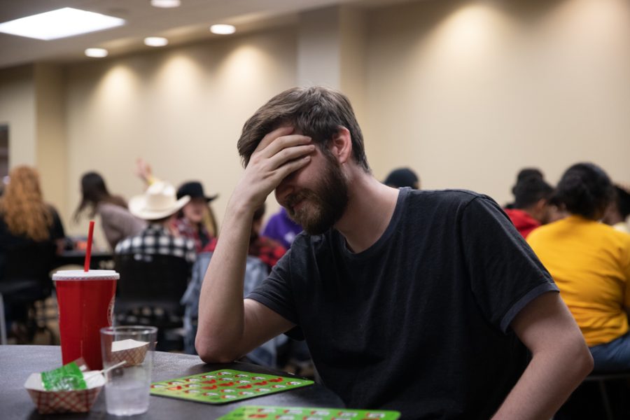 Dalton Lansing was one space away from winning a round of Bingo on Sept. 22 in the RSC.
