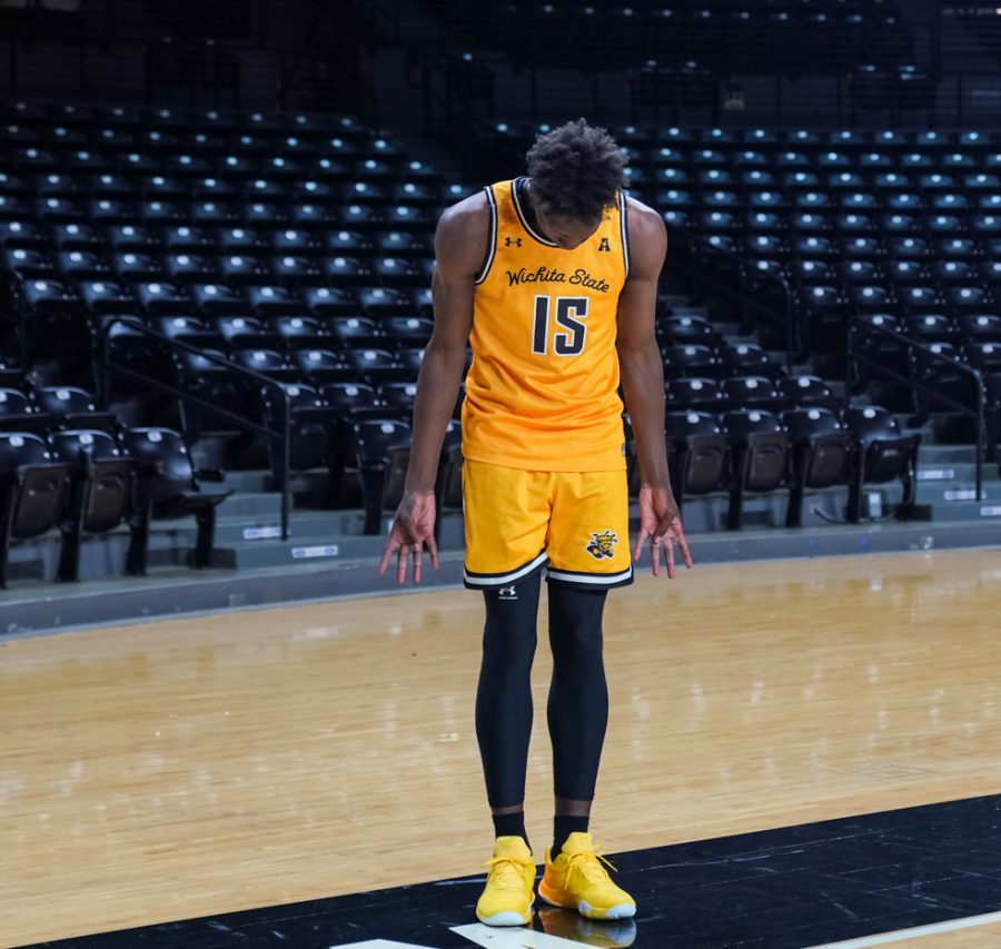 Sophomore Quincy Ballard poses for a photo at Charles Koch Arena on Oct. 18.