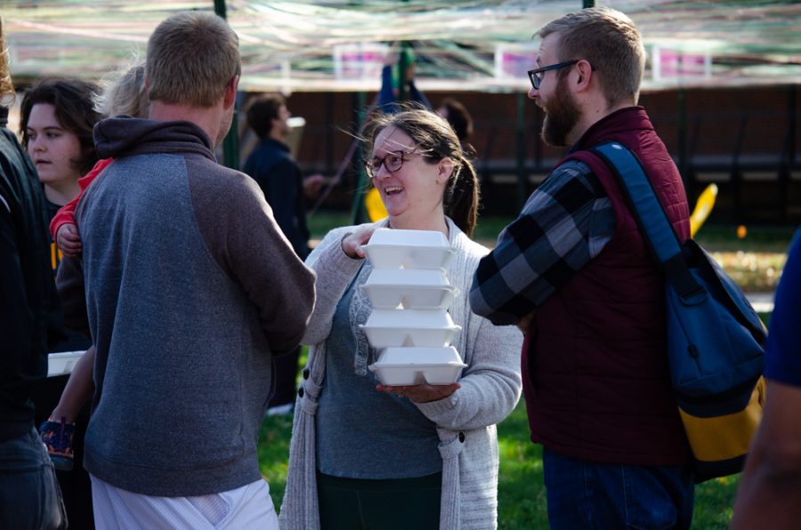 Guests pile on leftovers from Interfest. On Nov. 2, as a part of SGAs diversity week, different groups and organizations shared their traditional, cultural food.