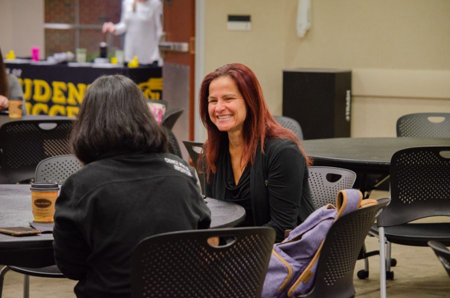 Dr. Heidi Rodrick, the Assistant Director for Office of Student Success, talked with first-generation students. On Nov 8, the Office of Student Success Success hosted its First-Generation Student Breakfast to bring together first-generation students.