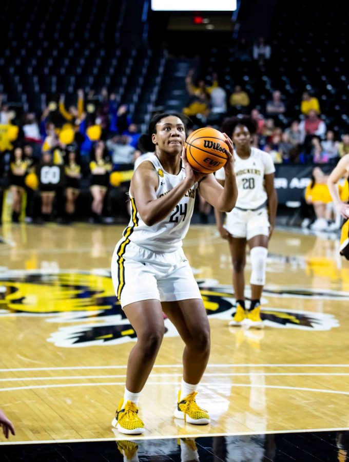 The+womens+basketball+team+lost+to+Wyoming+61-56+in+Charles+Koch+Arena+on+Dec.+20.+Senior+forward+Trajata+Colbert+tied+a+career+high+of+16+rebounds+and+scored+14+points.