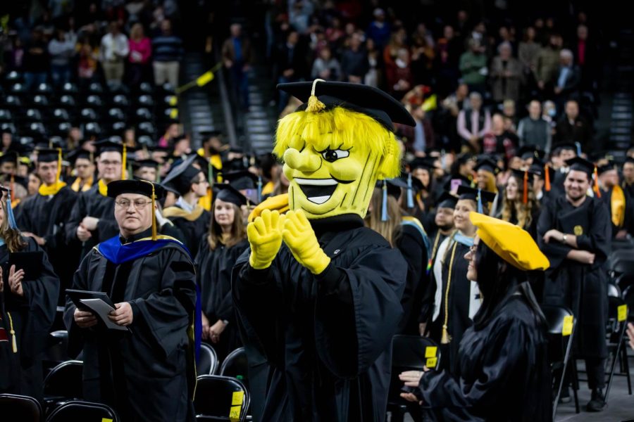 WuShock during Fall 2022 Commencement 