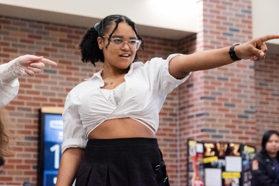 KVersity member Alezaundria Robinson performs Psycho by K-pop group Red Velvet. The Lunar New Year: Year of the Rabbit event was hosted by The Office of Diversity and Inclusion on Jan. 23.