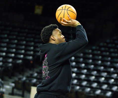 Marcal Johnson trains with Curtessia Dean at Charles Koch Arena. Johnson started J-Way training in September of 2022.