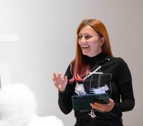 Irma Puškarević speaks about her display of regional alphabets as interpreted through art. Puškarević is a faculty member at WSU who works in the School of Art, Design, and Creative Industries.