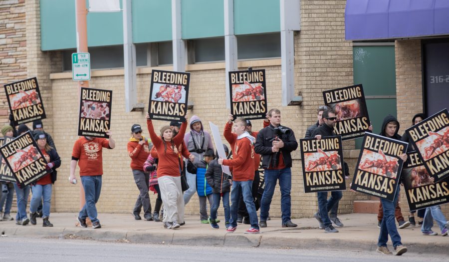 Free the States, an anti-abortion group, marched in downtown Wichita on March 2. The march was a part of a series of weeklong events.