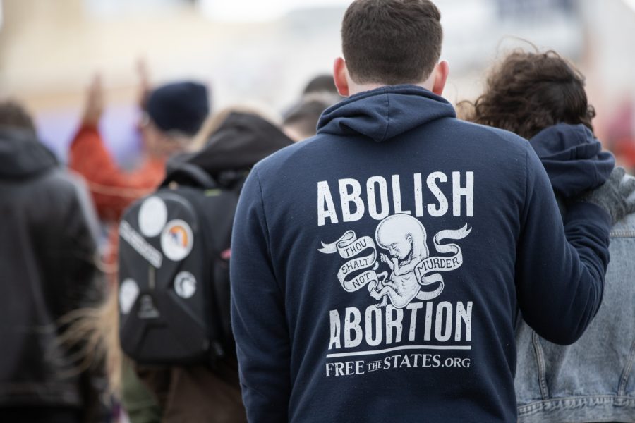 Free the States, an anti-abortion group, marched in downtown Wichita on March 2. The march was a part of a series of weeklong events.