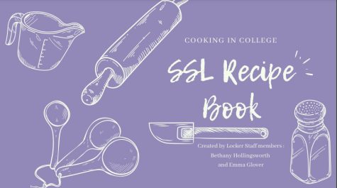 The front cover of the Shocker Support Lockers new recipe book, created by two student workers.