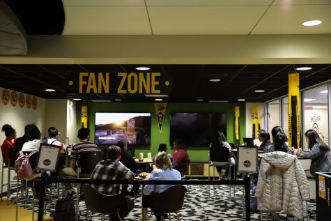 Students feasted on food from Shocker Sports Grill & Lanes while watching the 2021 “Space Jam” film.