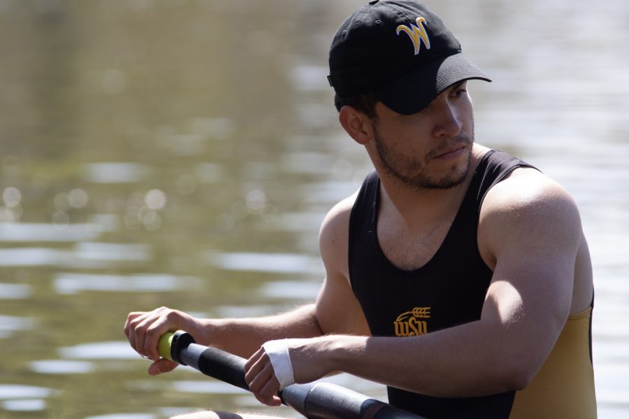 The Wichita State Rowing teams competed in the Plains Regionals Regatta on April 23 at the Boats and Bikes on River Vista. They placed first in the womens 1x, Womens Novice 8+ heat 2, and the mens Novice 8+.