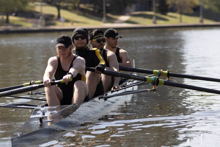 The Wichita State Rowing team competes in the Plains Regionals Regatta in April 2023.