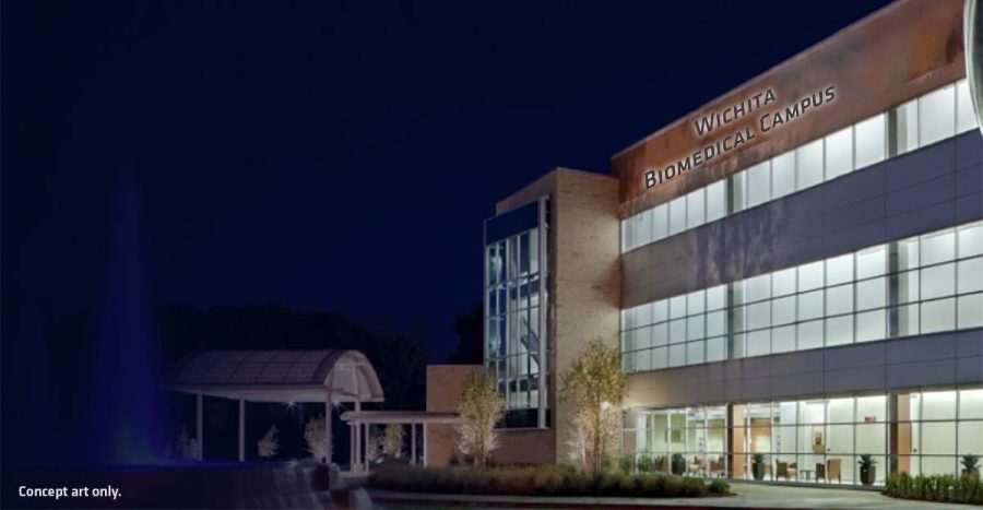 Concept art of the Wichita Biomedical Campus (photo courtesy of Lainie Mazzullo-Hart)