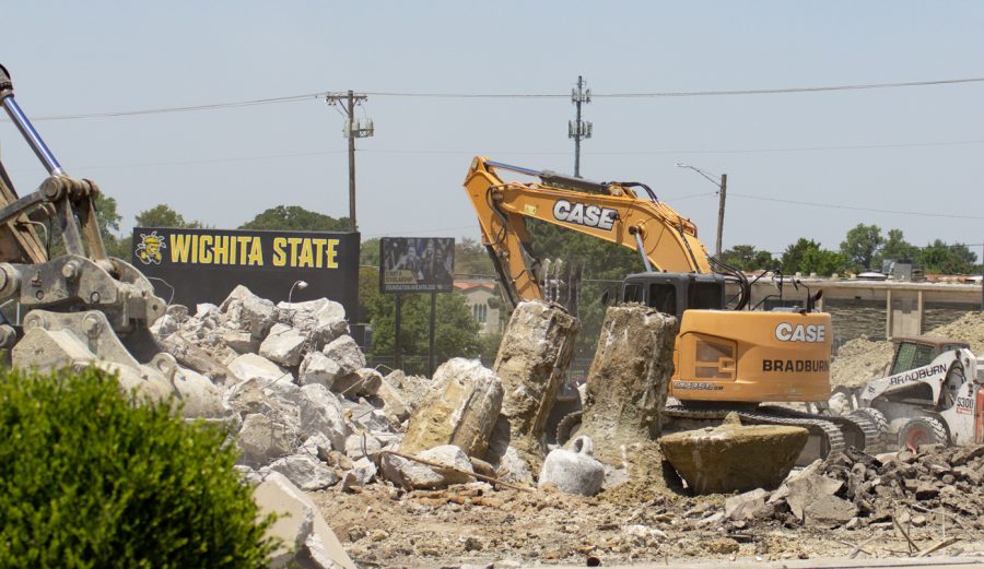 Cessna Stadium demolition on June 26, 2023.
