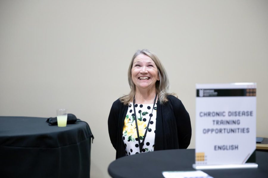 Kim speaks about Chronic Disease training opportunities at the eighth annual Kansas Community Health Worker Symposium on June 15.