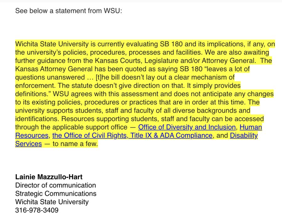 Statement from WSU administration