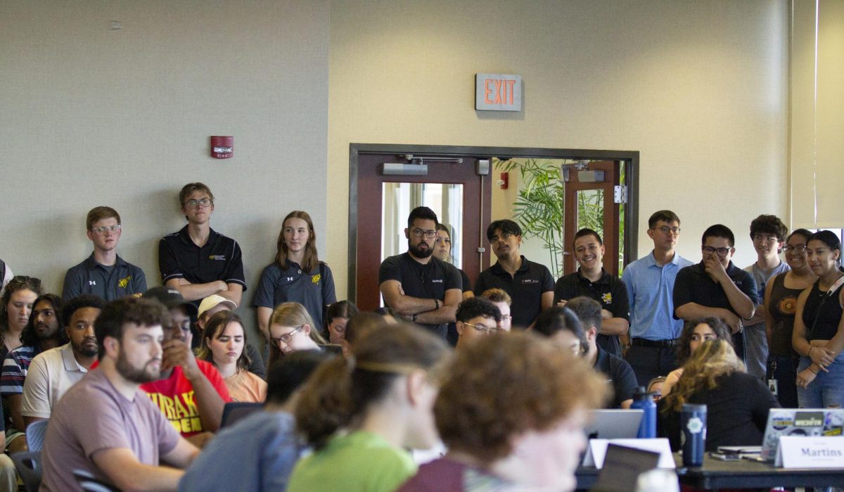 Student organizations wait to speak to the Student Funding Committee on Aug. 28. The committee met to rework the orginal student fees budget for over 70 organizations.
